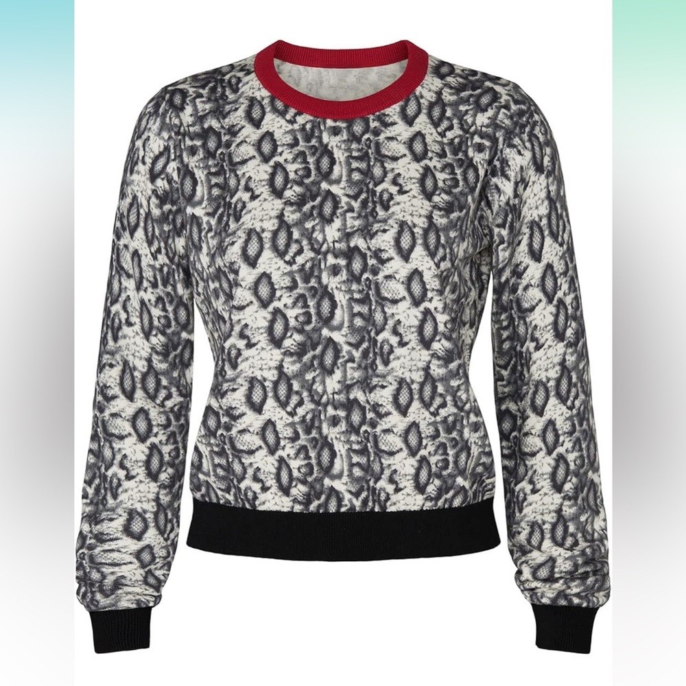 Koche Red Trim leopard print Sweater